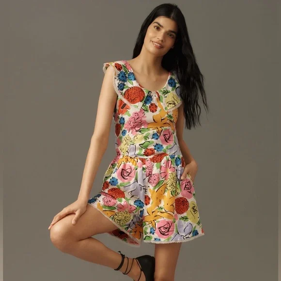 Anthropologie SWF Linen Romper - Picture 3 of 8